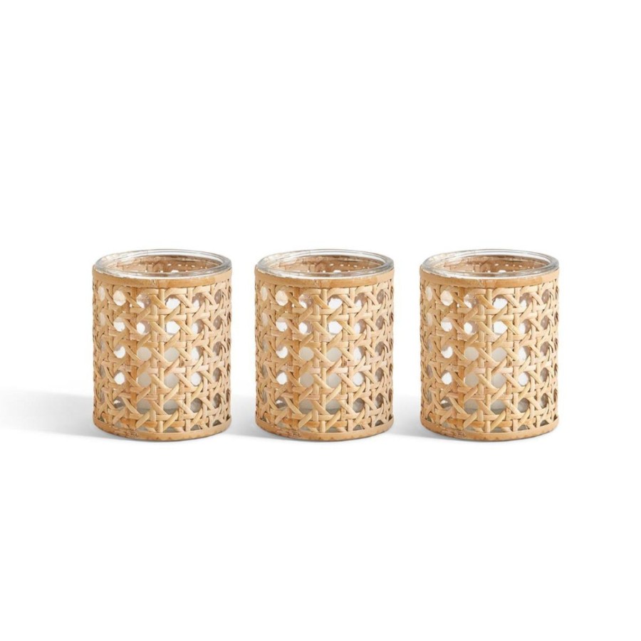 Home Two's Company | Lumingnon Cane Webbing Candleholder/Vase