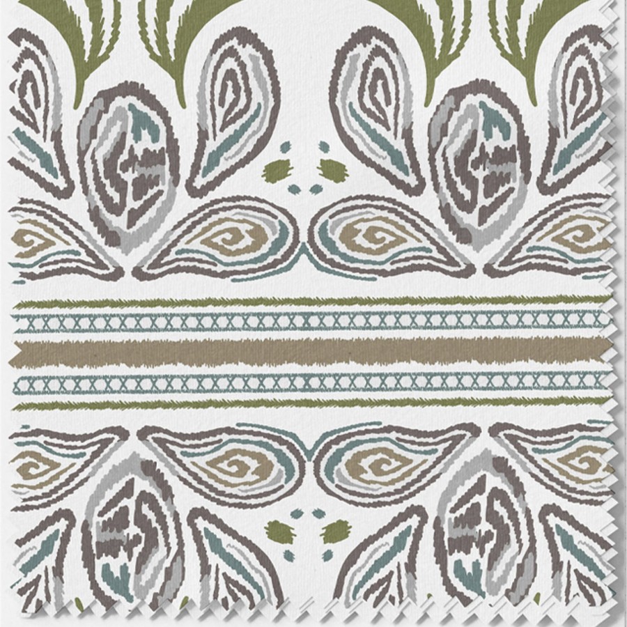 Home Kennickell | Fabric By The Yard-Oyster Ikat