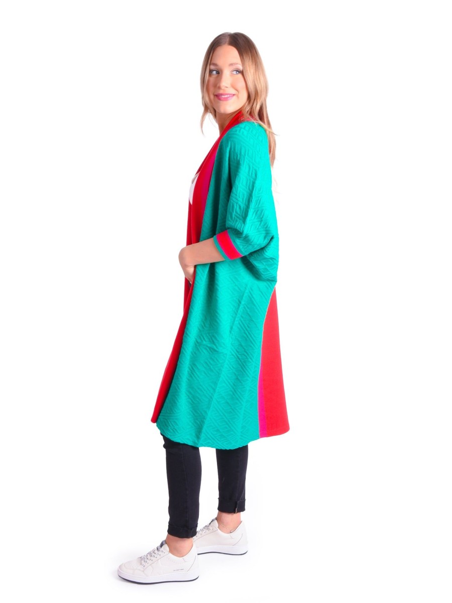 Women Emily McCarthy Sweaters & Outerwear | Demi Duster-Green Monogram