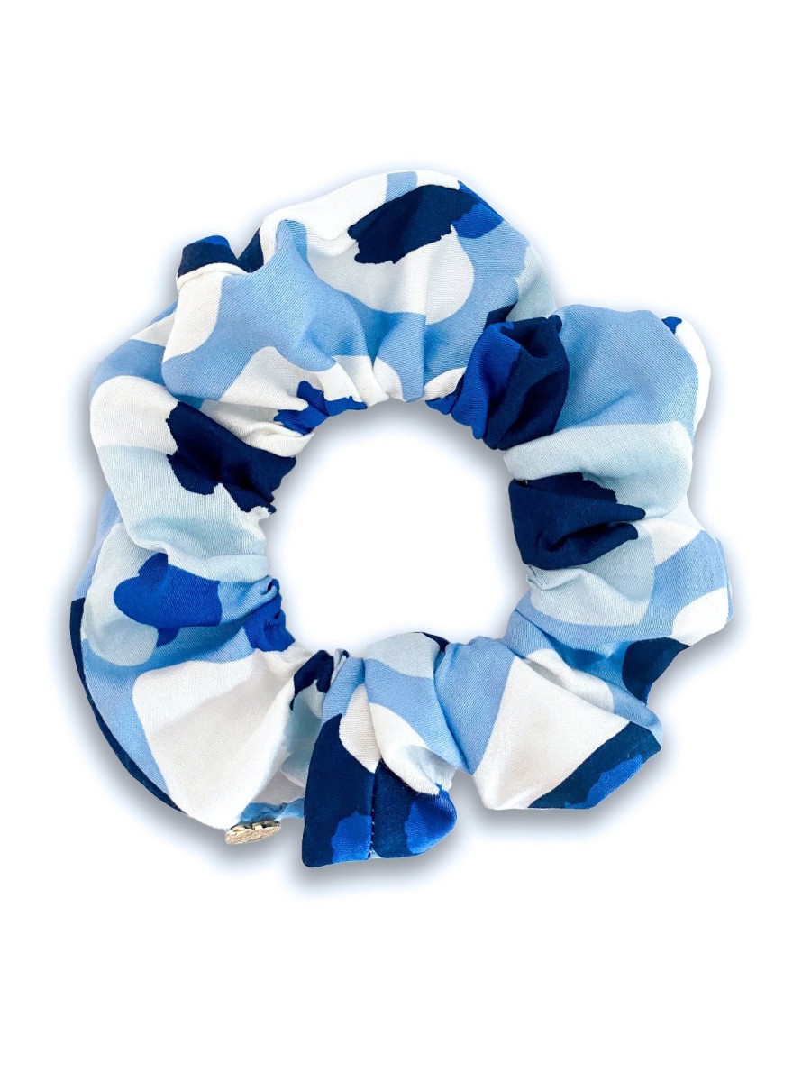 Women Emily McCarthy | Emily Mccarthy Signature Scrunchie-Blue Collegiate Cheetah