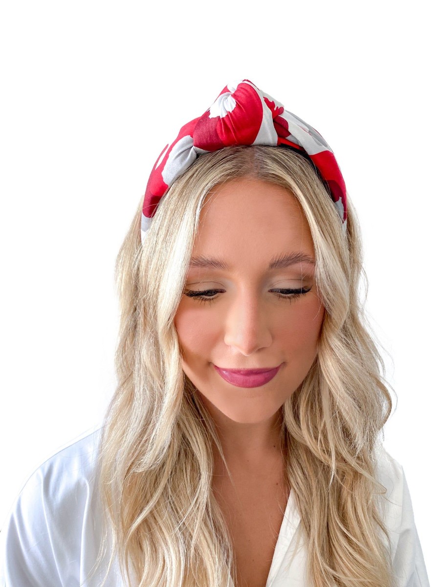 Women Emily McCarthy | Burgundy Collegiate Cheetah Headband