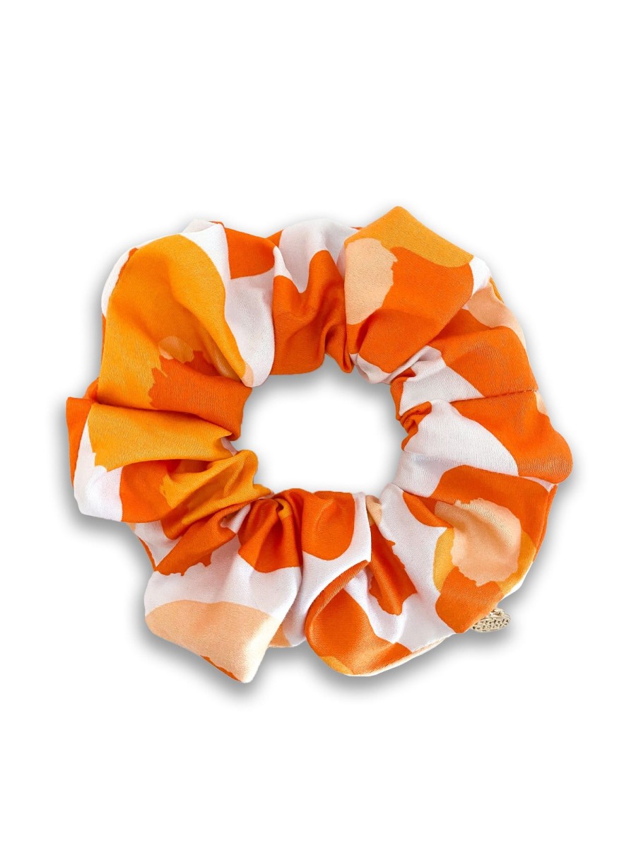 Women Emily McCarthy | Emily Mccarthy Signature Scrunchie-Orange Collegiate Cheetah