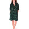 Women Emily McCarthy Dresses | Poppy Dress-Green Sequin Cheetah