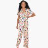 Women Emily McCarthy Sleepwear | Multi Spot Cheetah Pajama Pant Set