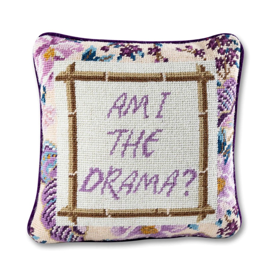 Home Furbish | Drama Needlepoint Pillow