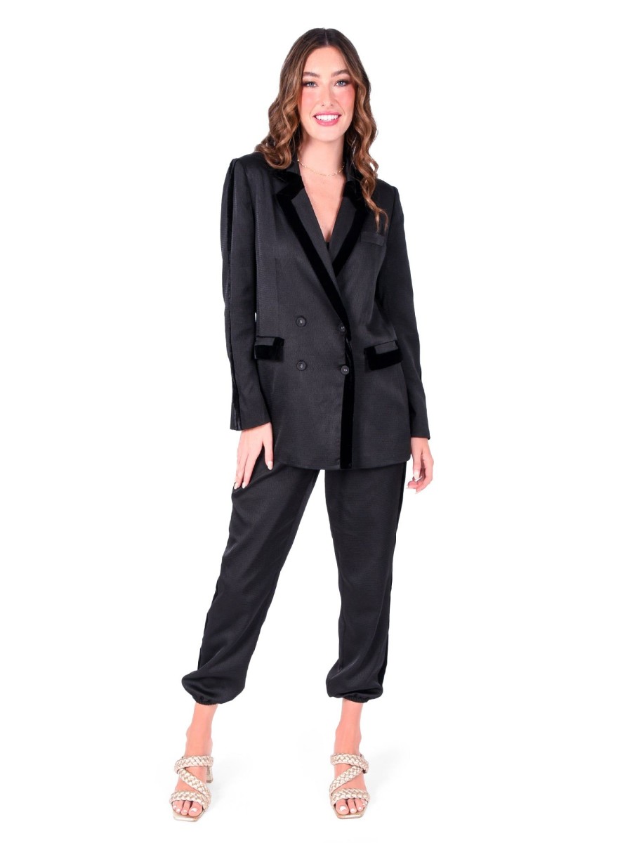 Women Emily McCarthy Sweaters & Outerwear | Bristol Blazer-Black Tuxedo