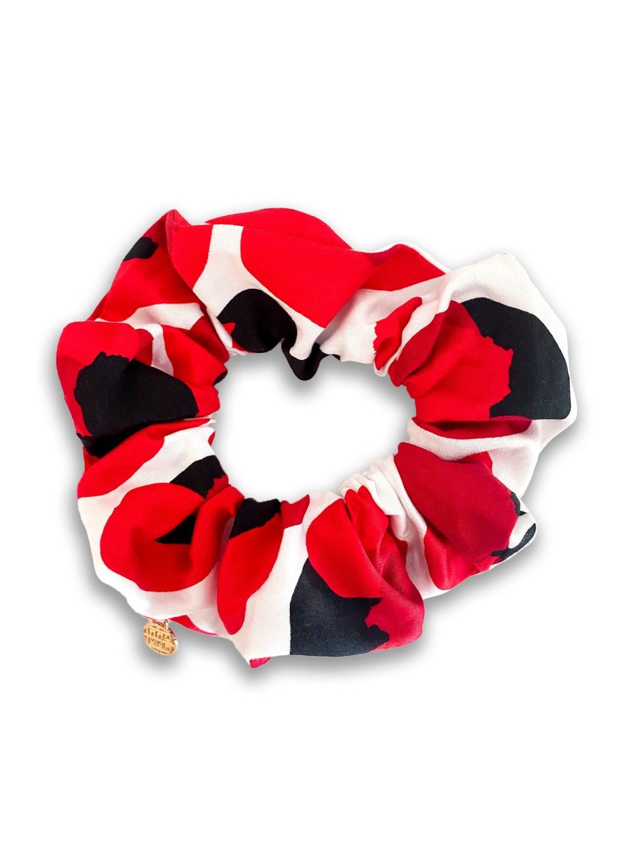 Women Emily McCarthy | Emily Mccarthy Signature Scrunchie-Red Collegiate Cheetah