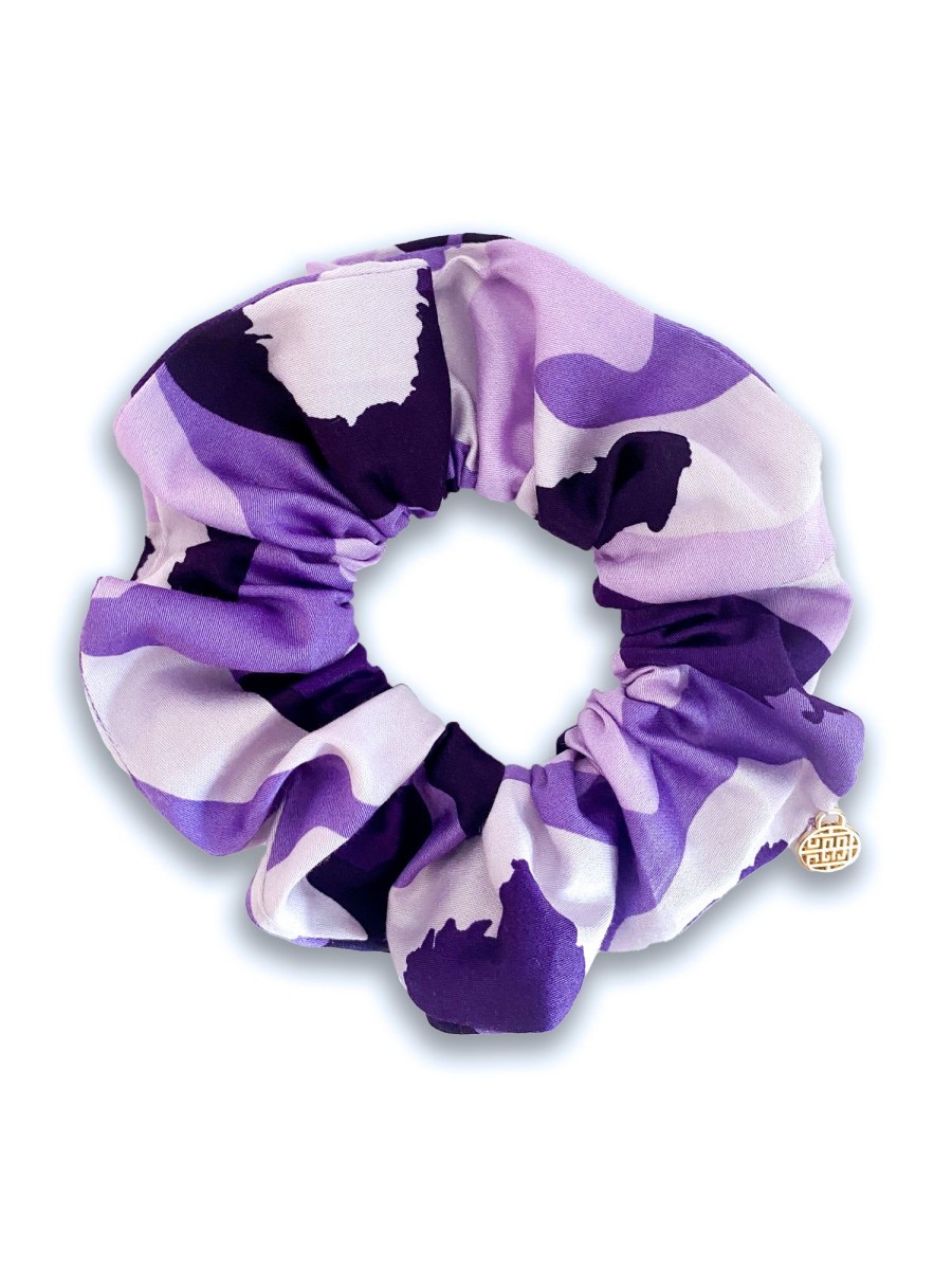 Women Emily McCarthy | Emily Mccarthy Signature Scrunchie-Purple Collegiate Cheetah