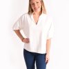 Women Emily McCarthy Tops | Poppy Top-Linen White