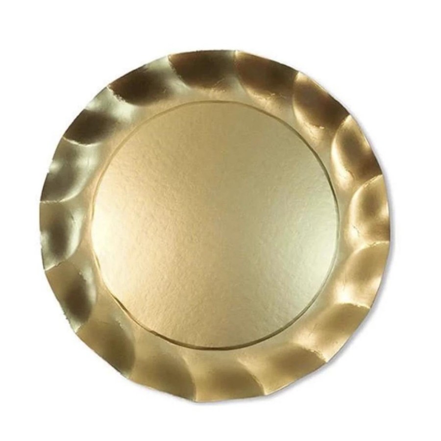 Home Sophistiplate | Wavy Dinner Plate- Satin Gold