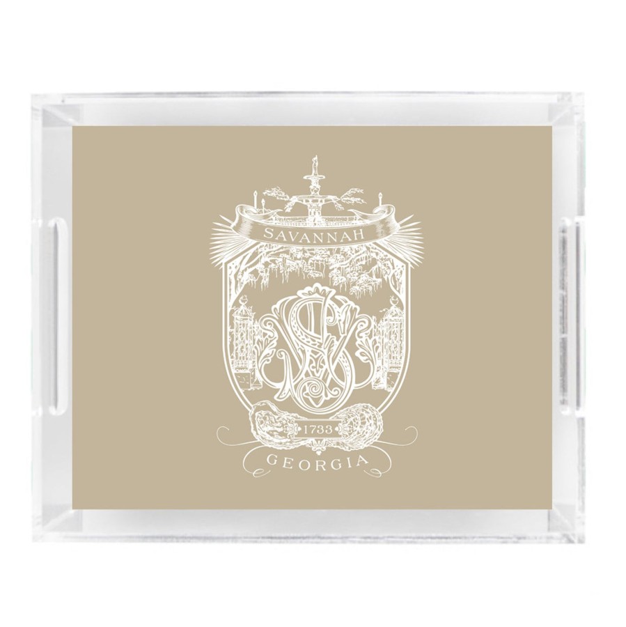 Home Emily McCarthy | Savannah Crest Lucite Serving Tray