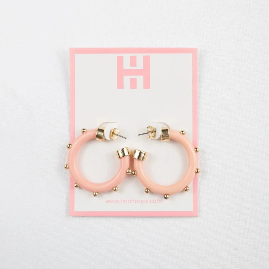 Women Hoo Hoops | Mini Hoo Hoops-Rose W/Gold Balls