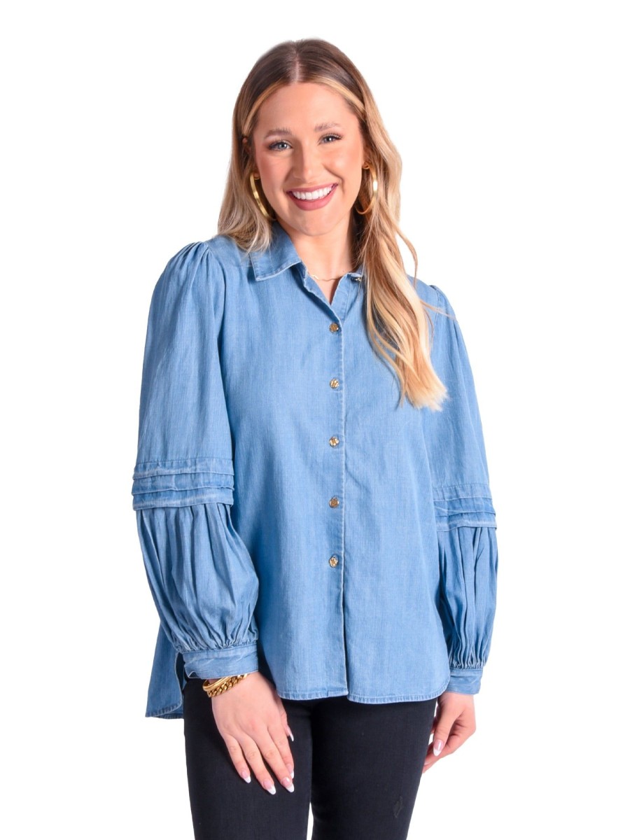 Women Emily McCarthy Tops | Oxford-Denim Chambray