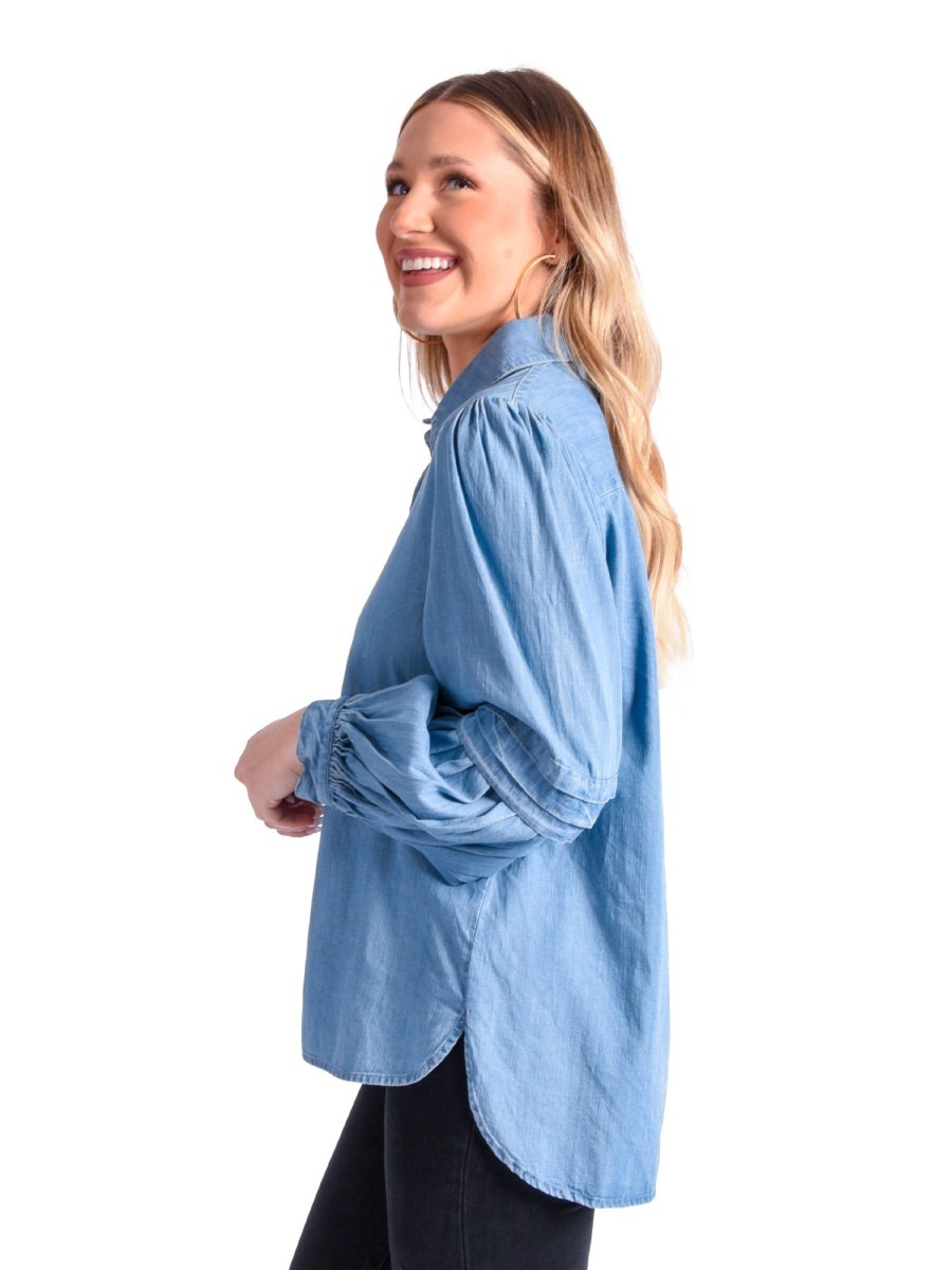 Women Emily McCarthy Tops | Oxford-Denim Chambray