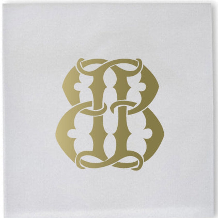 Home Print Appeal | 1-Letter Monogrammed Cocktail Napkins