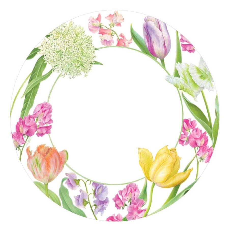 Home Caspari | Spring Flower Dinner Plates