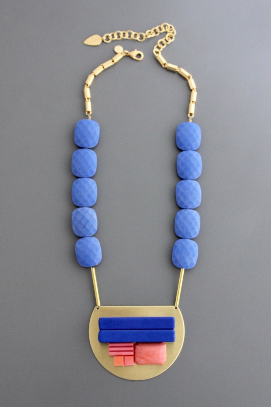 Women David Aubrey Jewelry | Royal Blue Statement Necklace