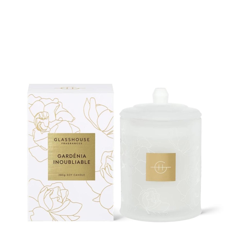 Home GLASSHOUSE | Gardenia Inoubliable 13.4 Oz. Candle