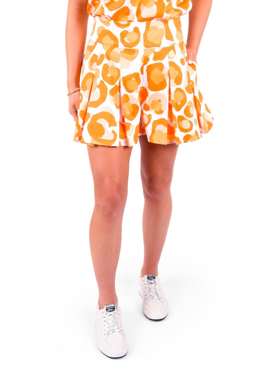 Women Emily McCarthy Bottoms | Party Short-Orange Collegiate Cheetah