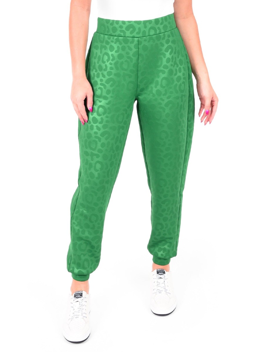 Women Emily McCarthy Bottoms | Downtown Jogger-Evergreen Cheetah