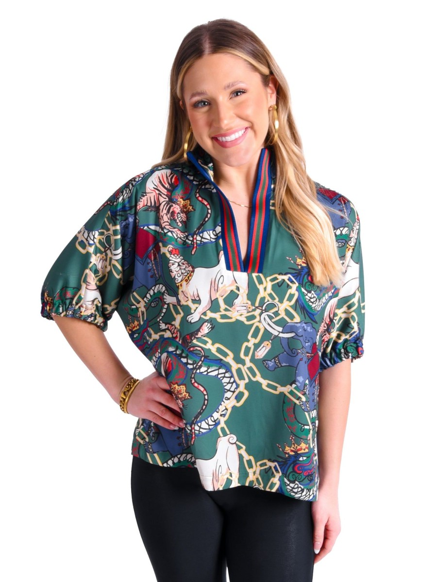 Women Emily McCarthy Tops | Poppy Top-Royal Animal