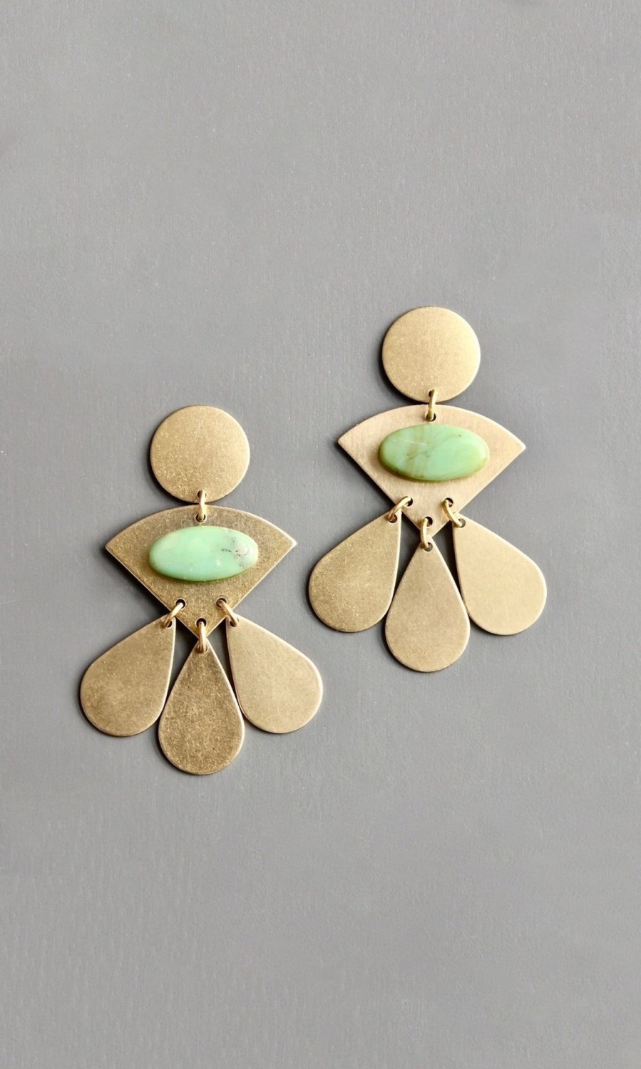 Women David Aubrey Jewelry | Brass Teardrop Earrings