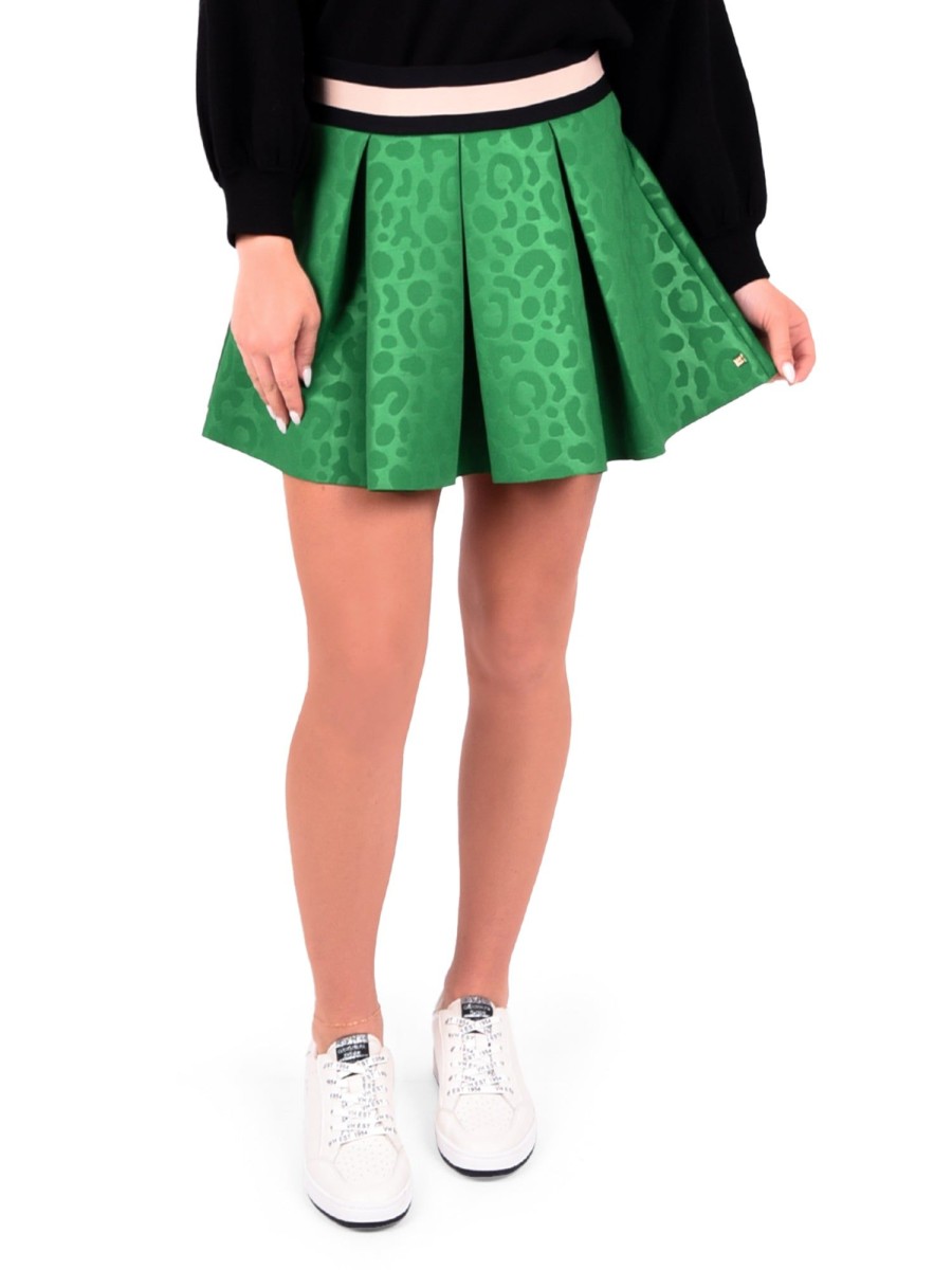 Women Emily McCarthy Bottoms | Sydney Skirt-Evergreen Cheetah