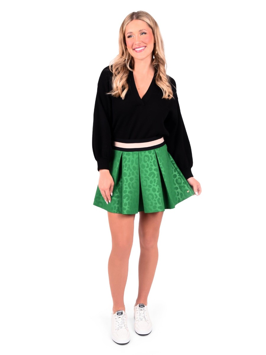 Women Emily McCarthy Bottoms | Sydney Skirt-Evergreen Cheetah