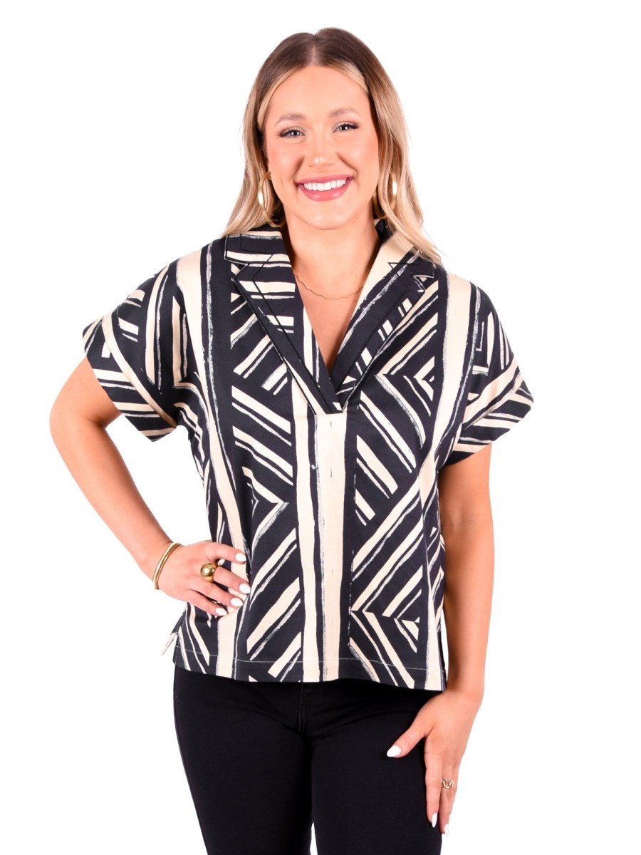 Women Emily McCarthy Tops | Rhett Top-Plaid Noir