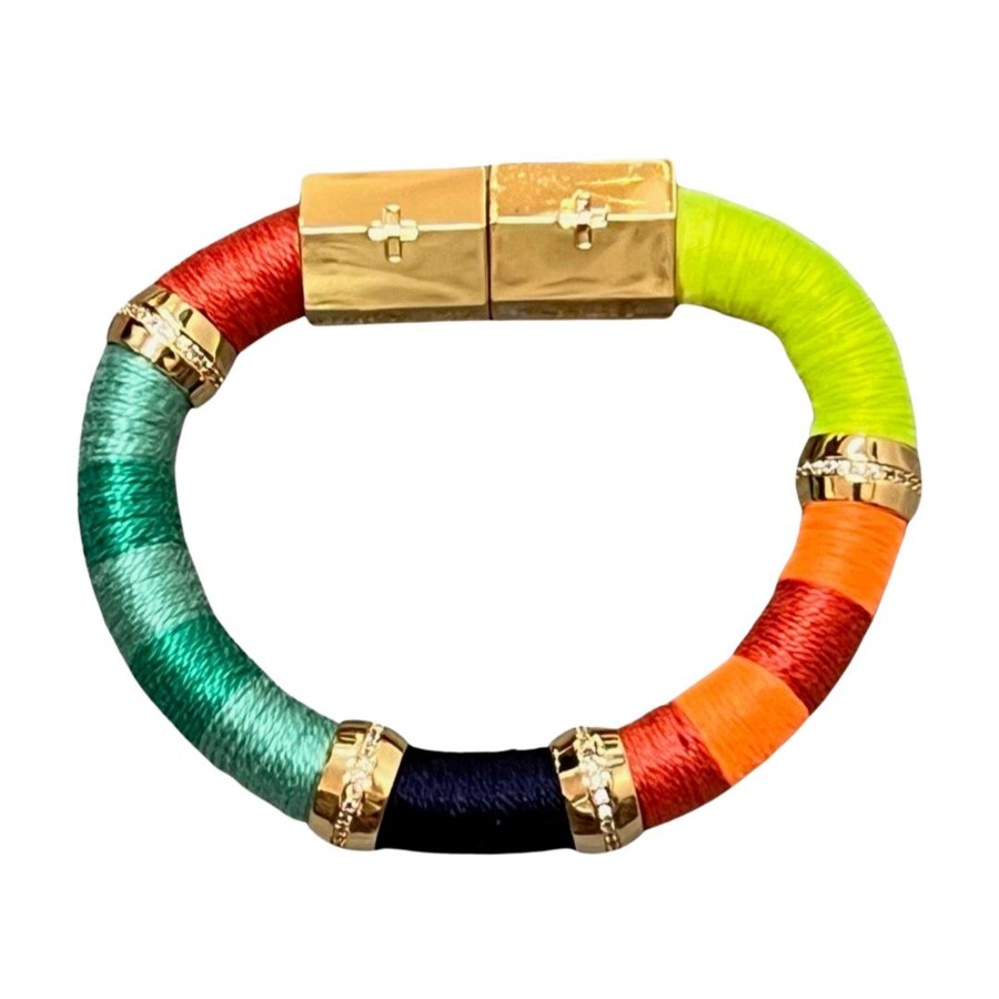 Women Holst and Lee | Colorblock Bracelet- Maraschino