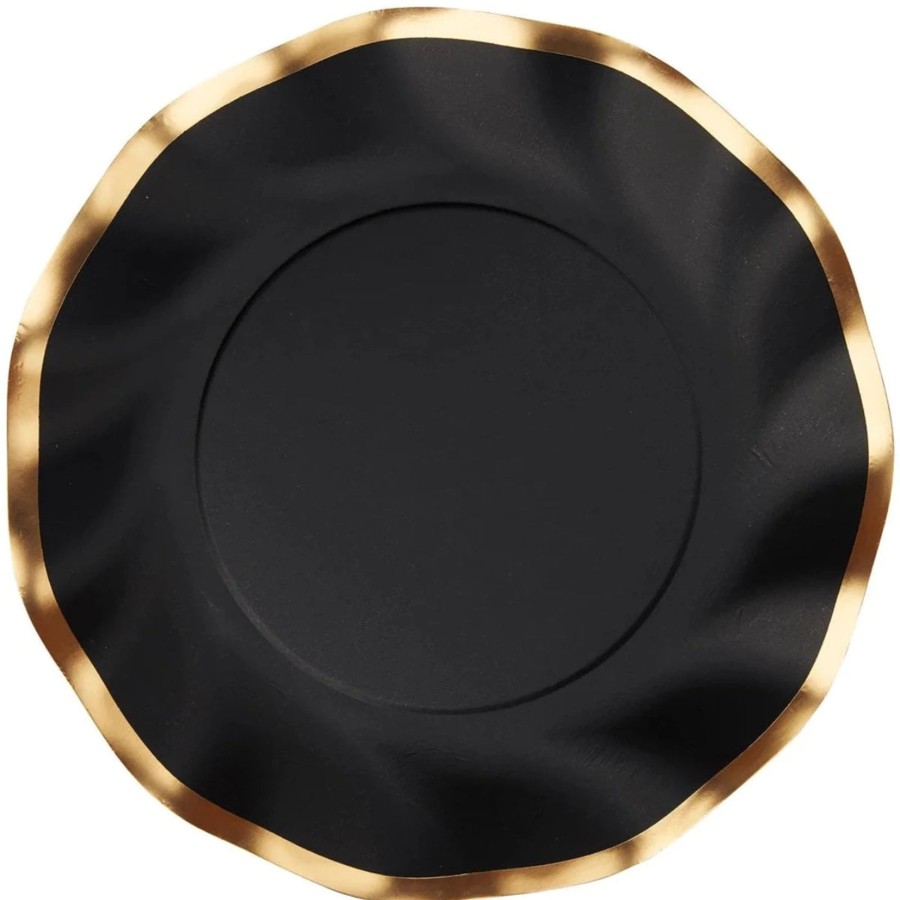 Home Sophistiplate | Wavy Dinner Plate-Black