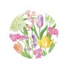 Home Caspari | Spring Flower Salad/Dessert Plates