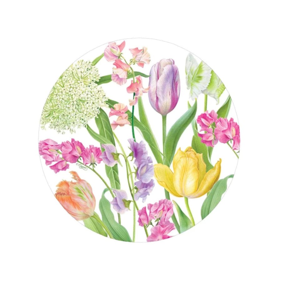 Home Caspari | Spring Flower Salad/Dessert Plates