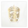 Home Print Appeal | Savannah Crest Cocktail Napkin Set-White/Gold