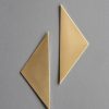 Women David Aubrey Jewelry | Triangle Brass Post Earrings