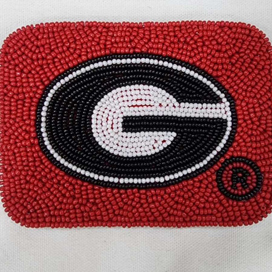 Women LA Chic | University Of Georgia Beaded Credit Card Holder