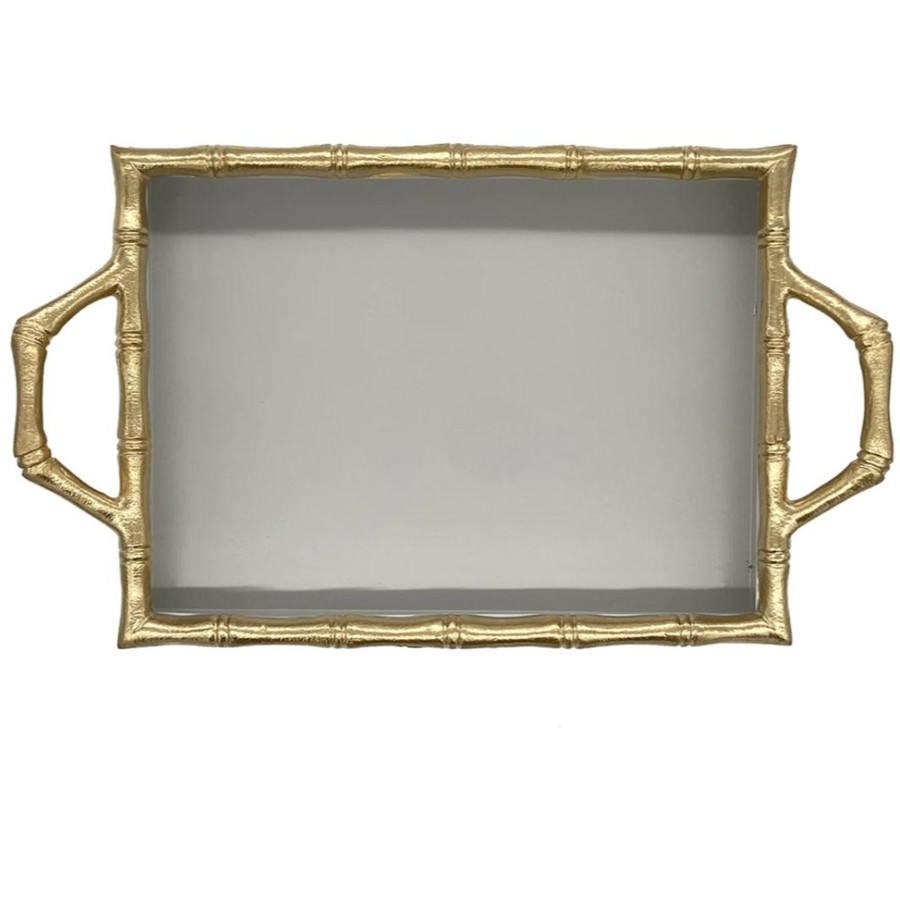 Home Jaye's Studio | Colorblock Chang Mai Tray-Taupe And Gold