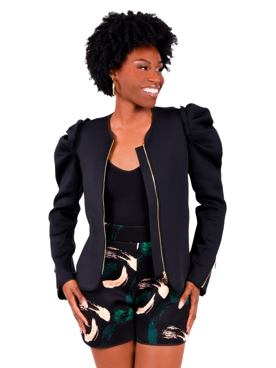 Women Emily McCarthy Sweaters & Outerwear | Ava Jacket-Noir