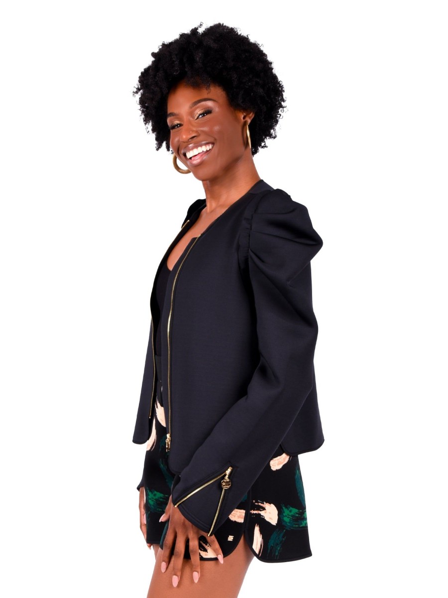 Women Emily McCarthy Sweaters & Outerwear | Ava Jacket-Noir