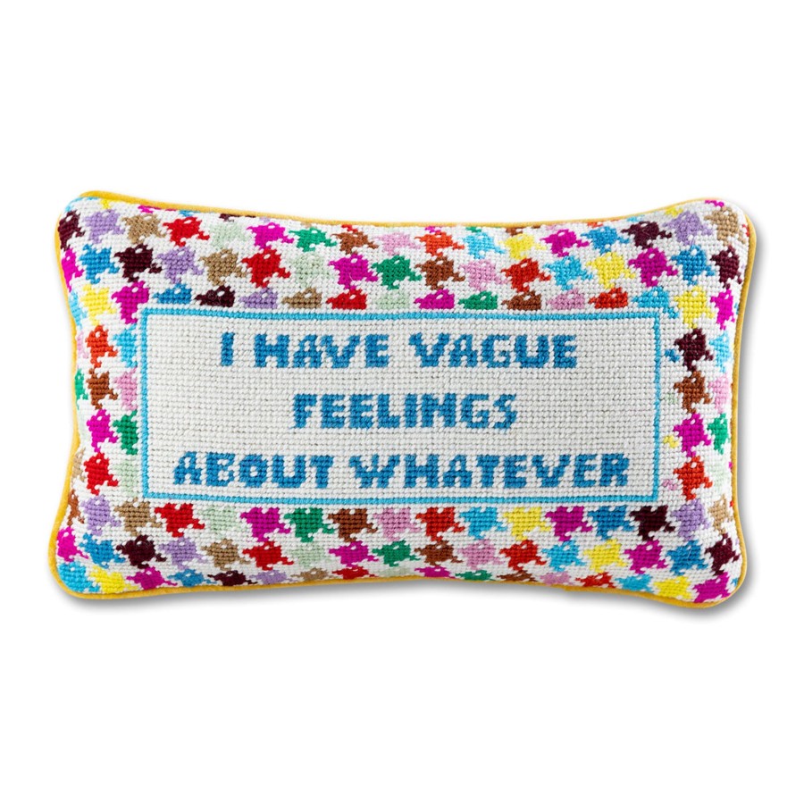 Home Furbish | Vague Feelings Needlepoint Pillow