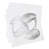 Home Print Appeal | Oyster Cocktail Napkins-White & Silver