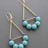 Women David Aubrey Jewelry | Triangle Turquoise Statement Earrings