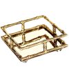 Home Dessau Brass | Cocktail Napkin Holder-Gold Bamboo