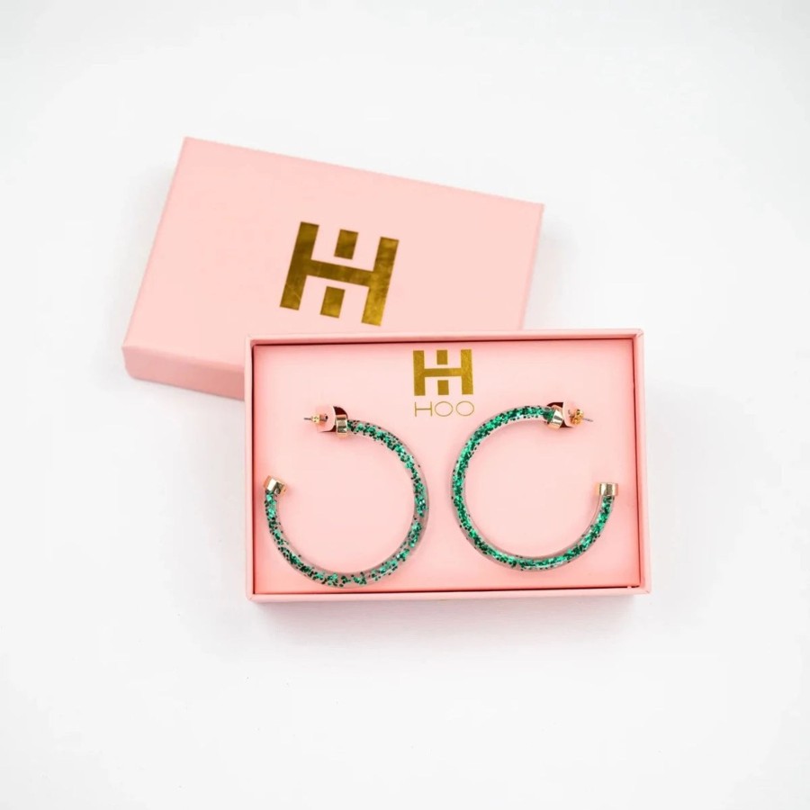 Women Hoo Hoops | Hoo Hoops-Green Glitter