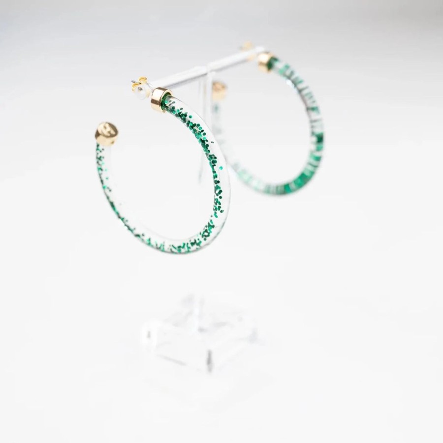 Women Hoo Hoops | Hoo Hoops-Green Glitter