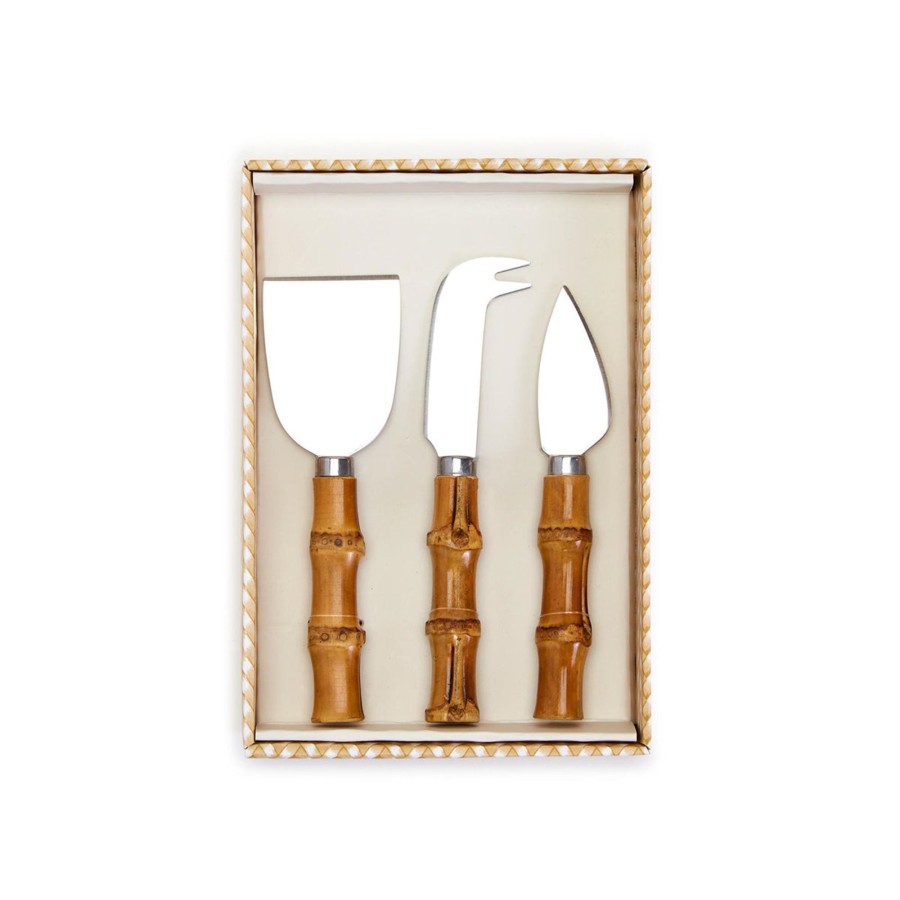 Home Two's Company | Natural Bamboo Handle Cheese Knives