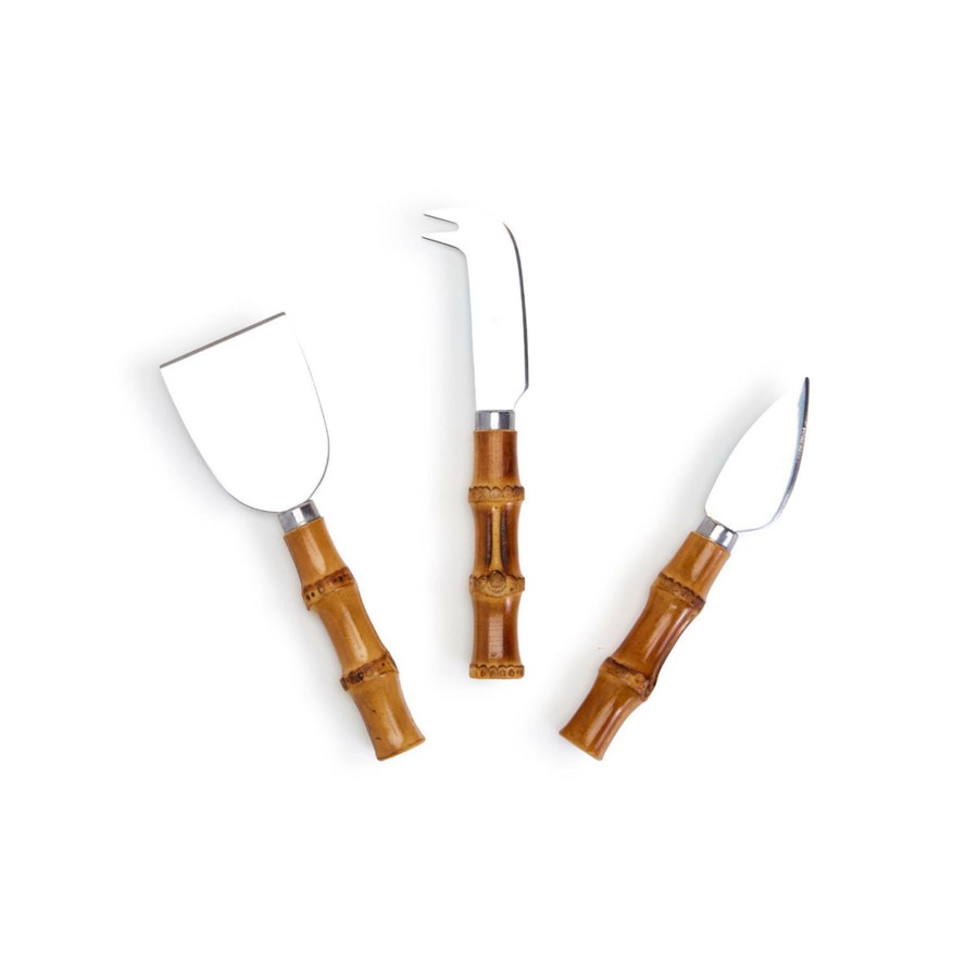 Home Two's Company | Natural Bamboo Handle Cheese Knives