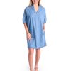 Women Emily McCarthy Dresses | Poppy Dress-Denim Chambray