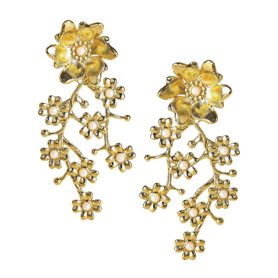 Women Lisi Lerch | Daphne Pearl & Gold Earrings