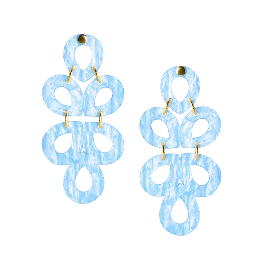 Women Lisi Lerch | Blue Shell Acrylic Ginger Earrings